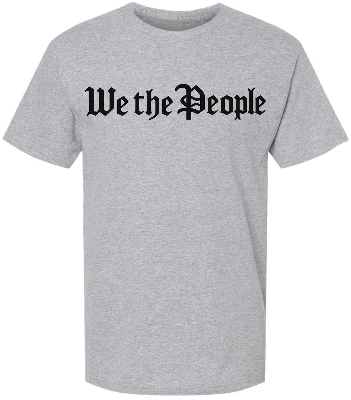 We The People Printed T-Shirt Patriotic USA Constitution Graphic Cotton Crewneck Tee