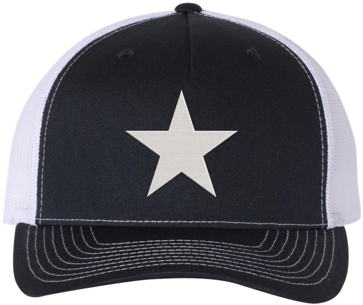 Star Embroidered Trucker Cap Patriotic Streetwear Mesh Back Baseball Hat