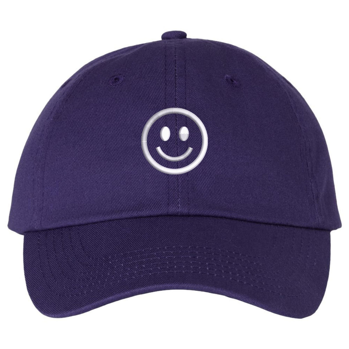 SMILEY FACE Adjustable Dad Cap Unstructured Face Trendy Unisex Preppy Hat