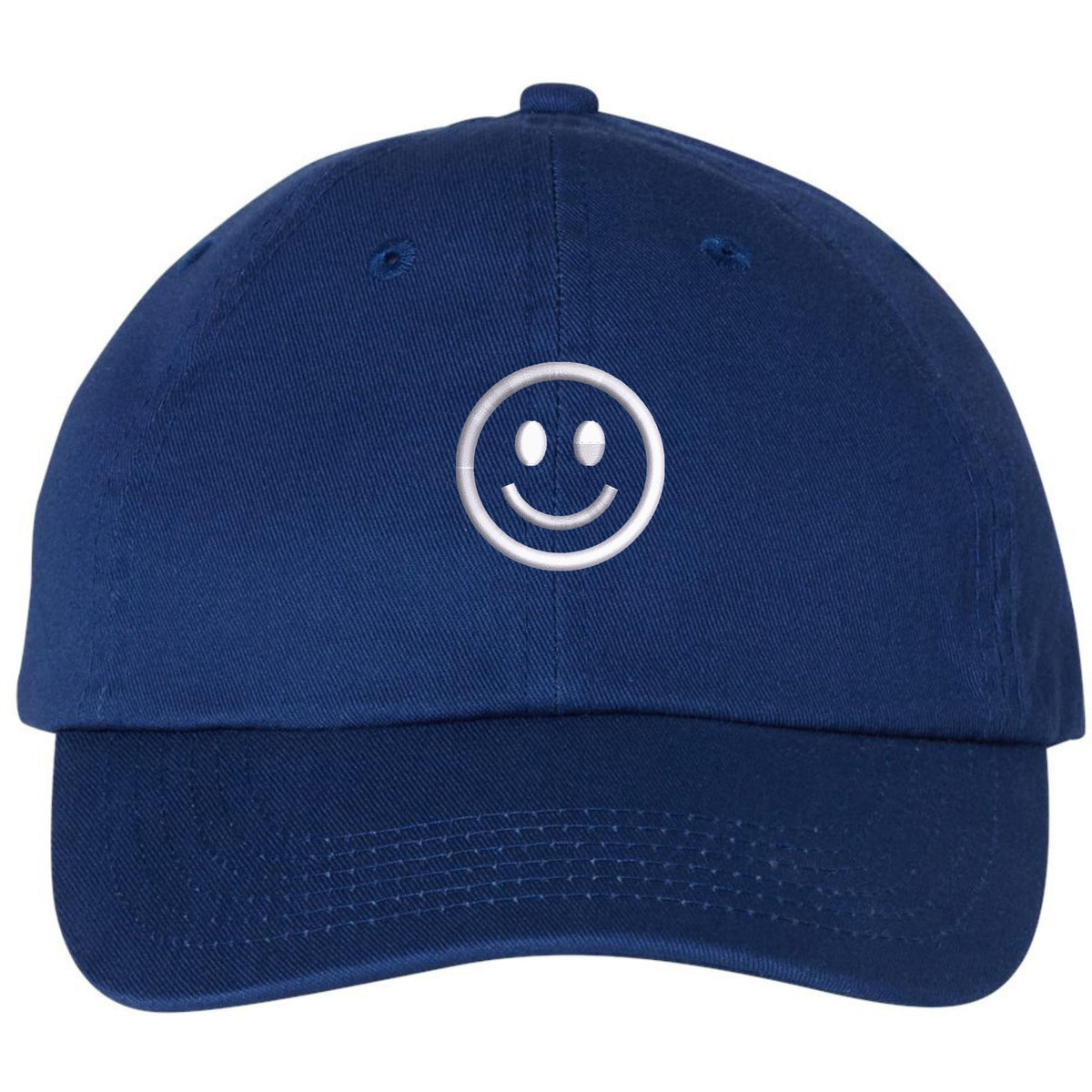 SMILEY FACE Adjustable Dad Cap Unstructured Face Trendy Unisex Preppy Hat