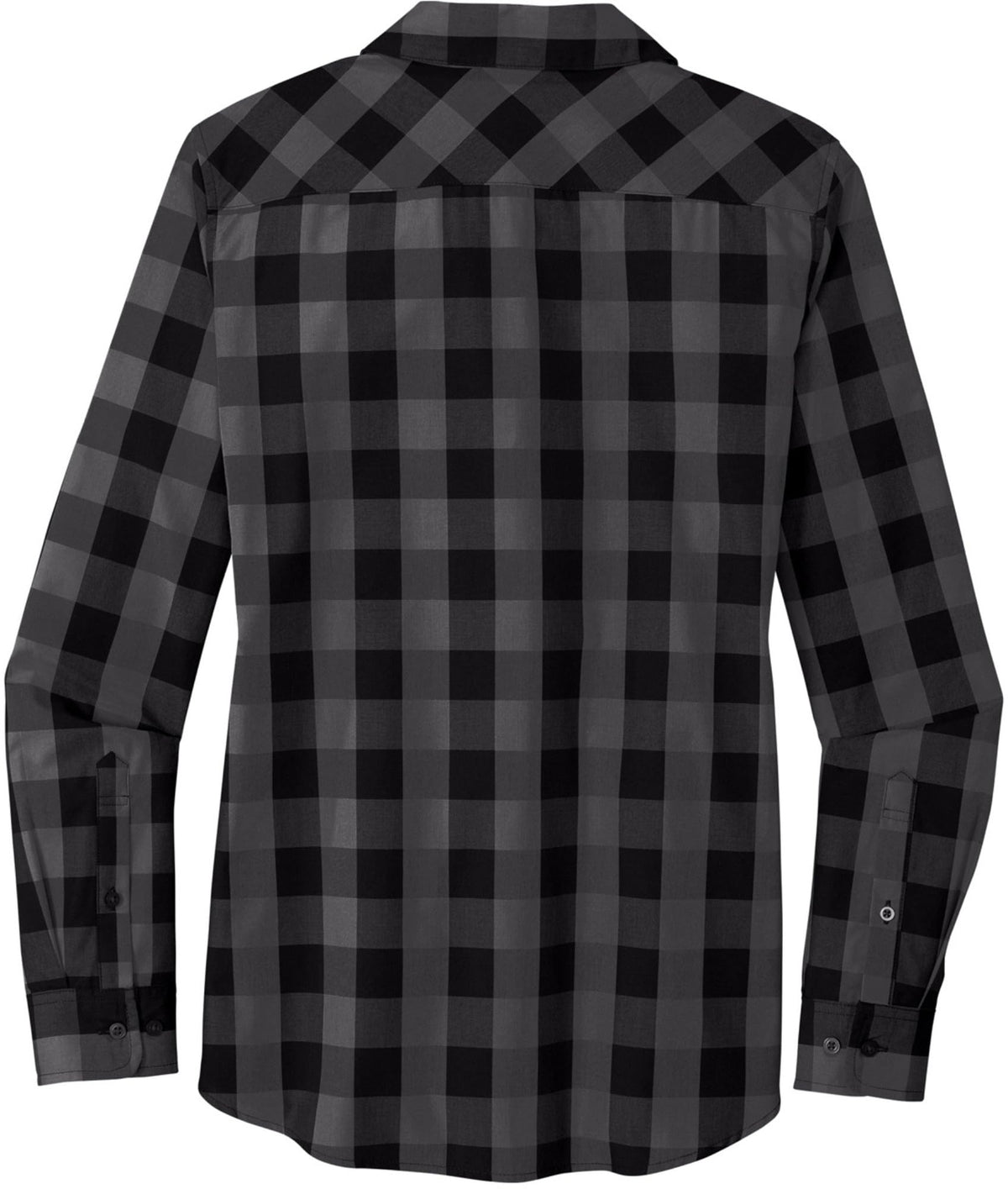 Women’s Buffalo Plaid Flannel Shirt Button Up Open Collar Lightweight Super Soft French Front Top