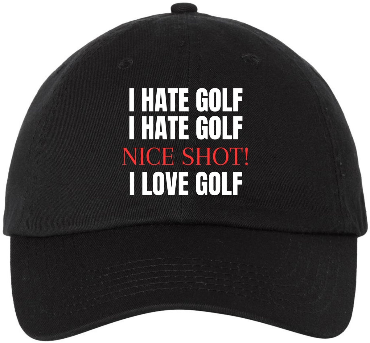 Golf Embroidered Baseball Cap | Funny Sports 100% Cotton Adjustable Dad Hat for Men & Women