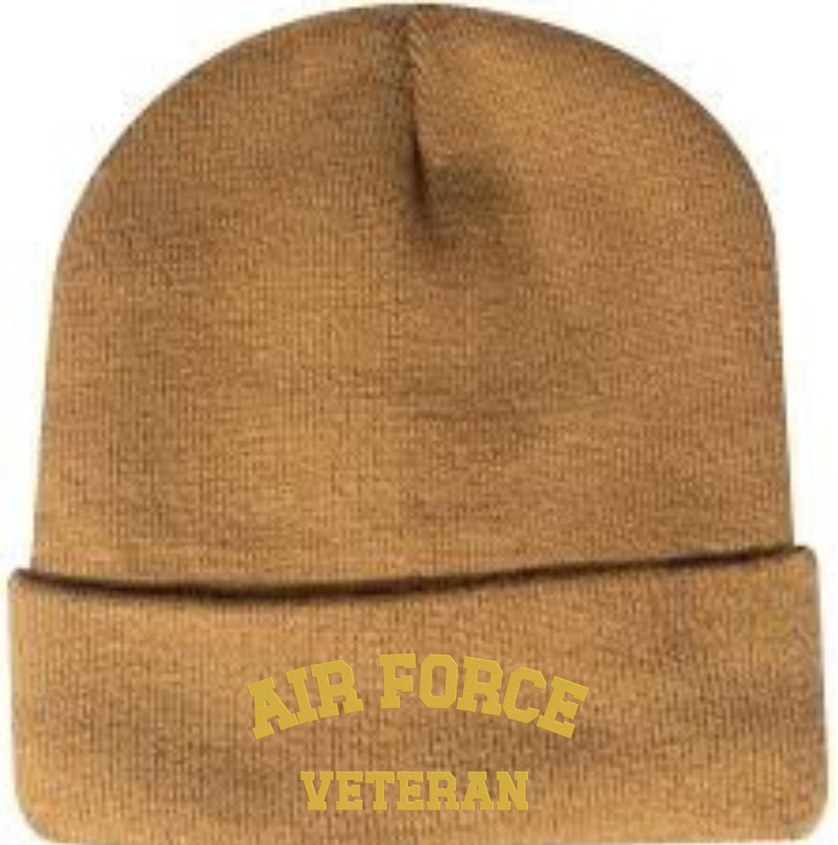 Air Force Veteran Embroidered Beanie Hat | USA Military Forces Cold Weather Winter Knit Cap for Men & Women