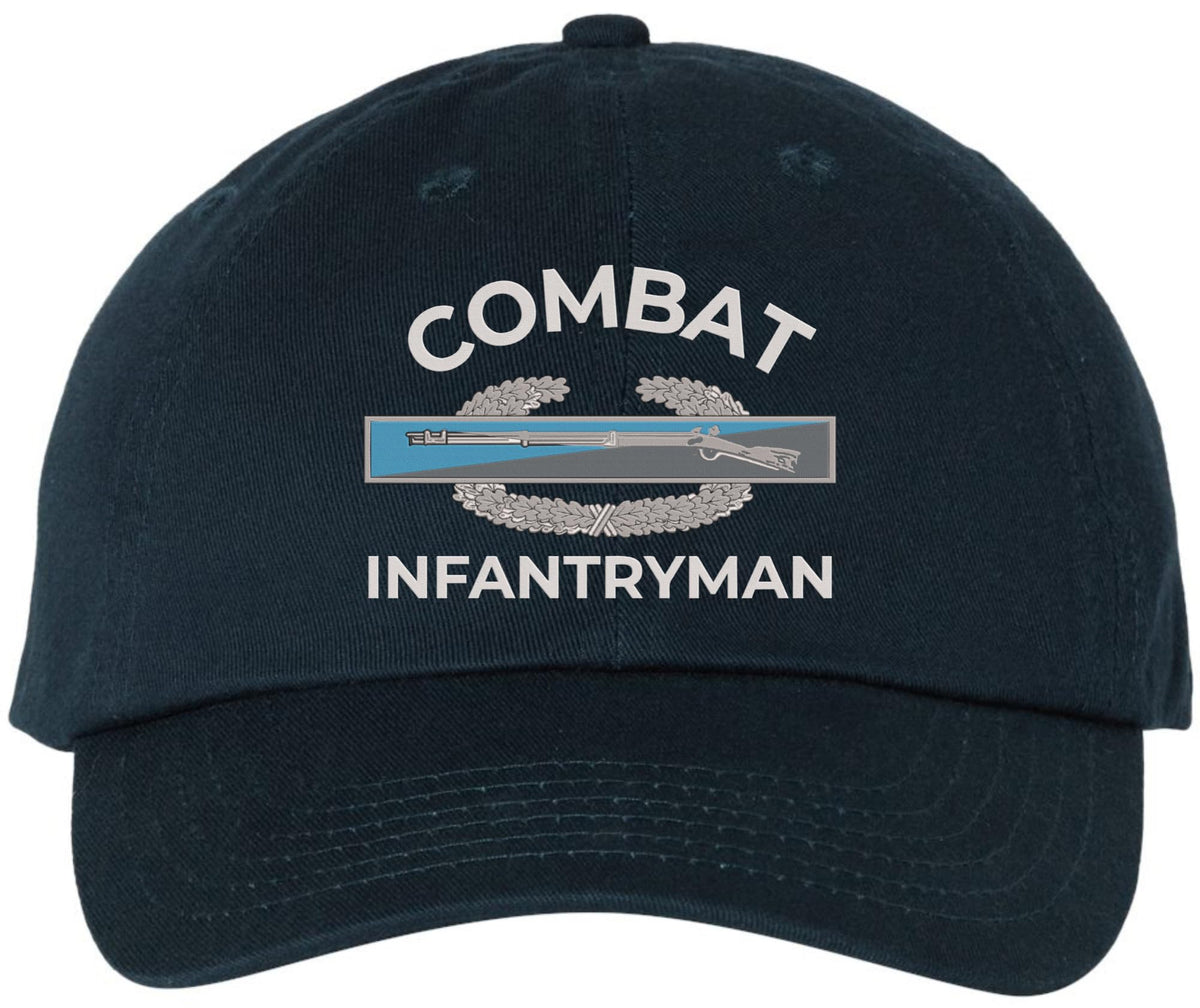 Combat Infantryman Embroidered Baseball Cap - Army CIB & Veteran Gift for Men & Women - 100% Cotton Adjustable Hat