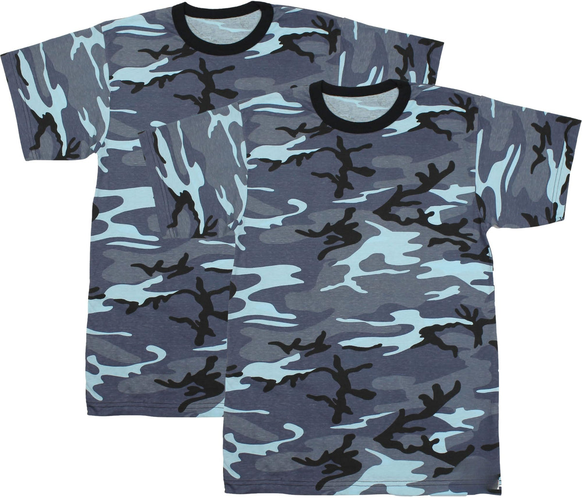 Kids Camouflage T-Shirts, 2 Pack - Youth Tactical Military Camo Tee, Soft & Comfortable Army Tees for Boys & Girls
