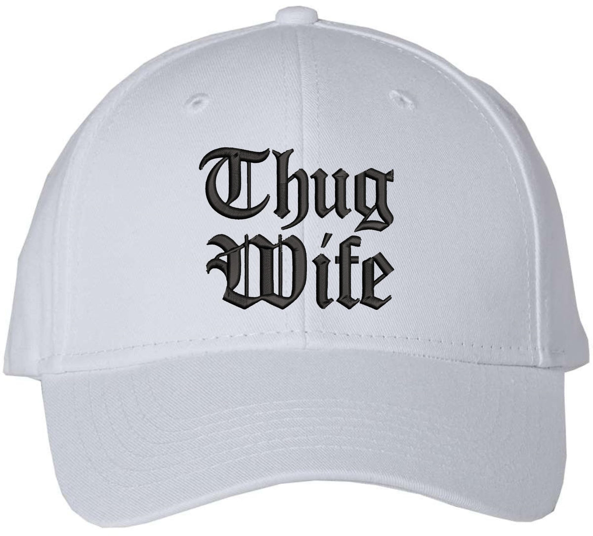 Thug Wife Embroidered Baseball Cap | Funny Thugs Gangsta Style Streetwear Adjustable Cap for Wives & Women