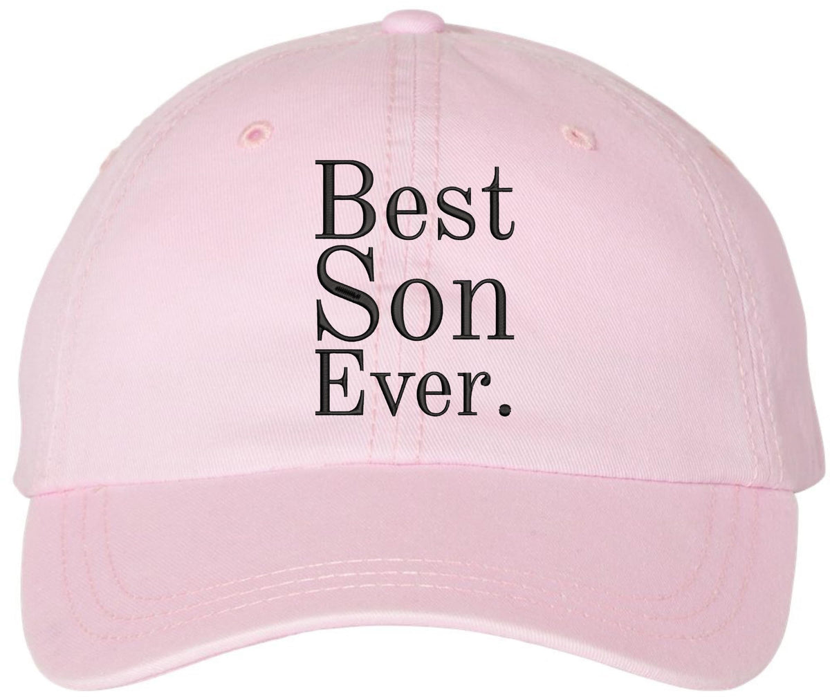 Best Son Ever Embroidered Hat | Adjustable Baseball Cap Gift for Son | Casual Washed Cotton Everyday Headwear