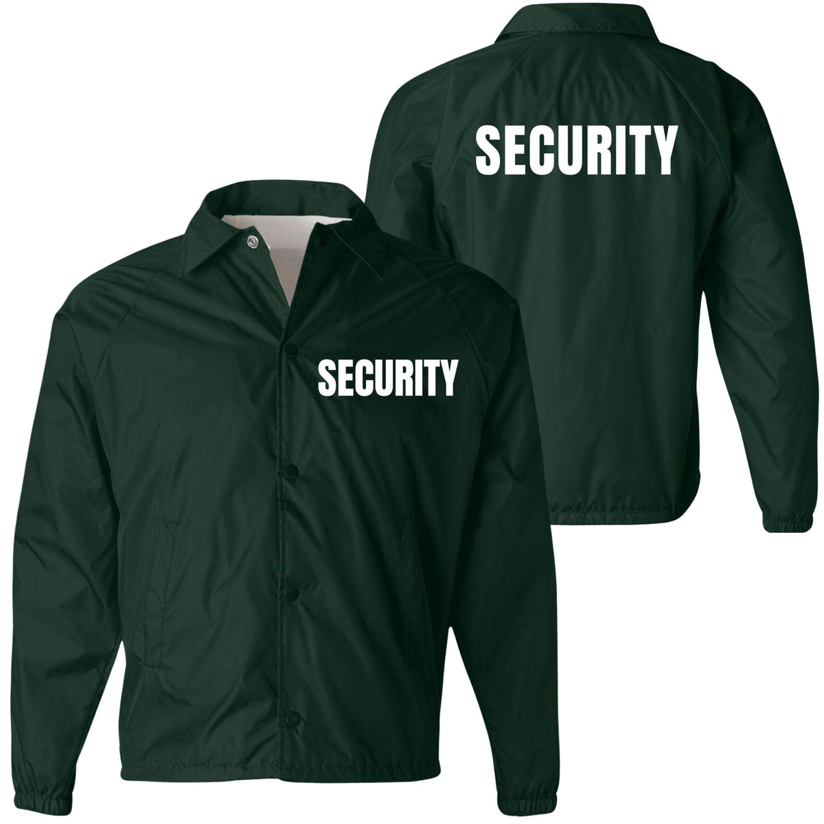 Security Jacket Double Sided Lightweight Coaches Guard Bouncer Windbreaker Coat