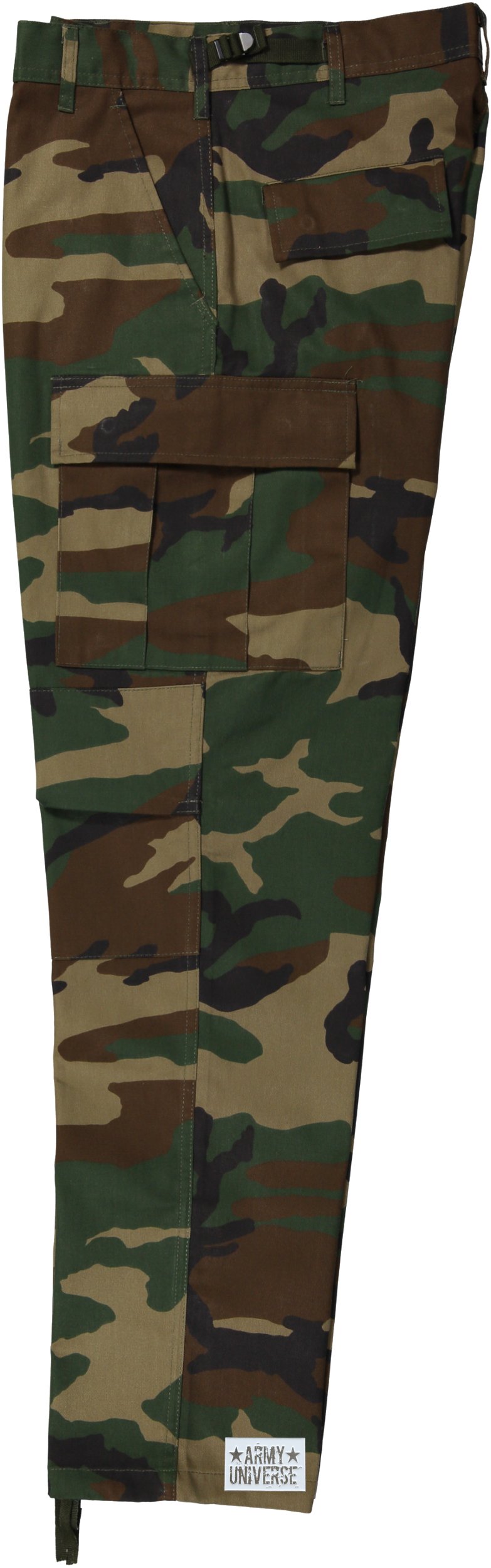 Woodland Camouflage Tactical BDU Pants Military Fatigues Army Cargo Everyday Camo Combat Trousers, Button Fly
