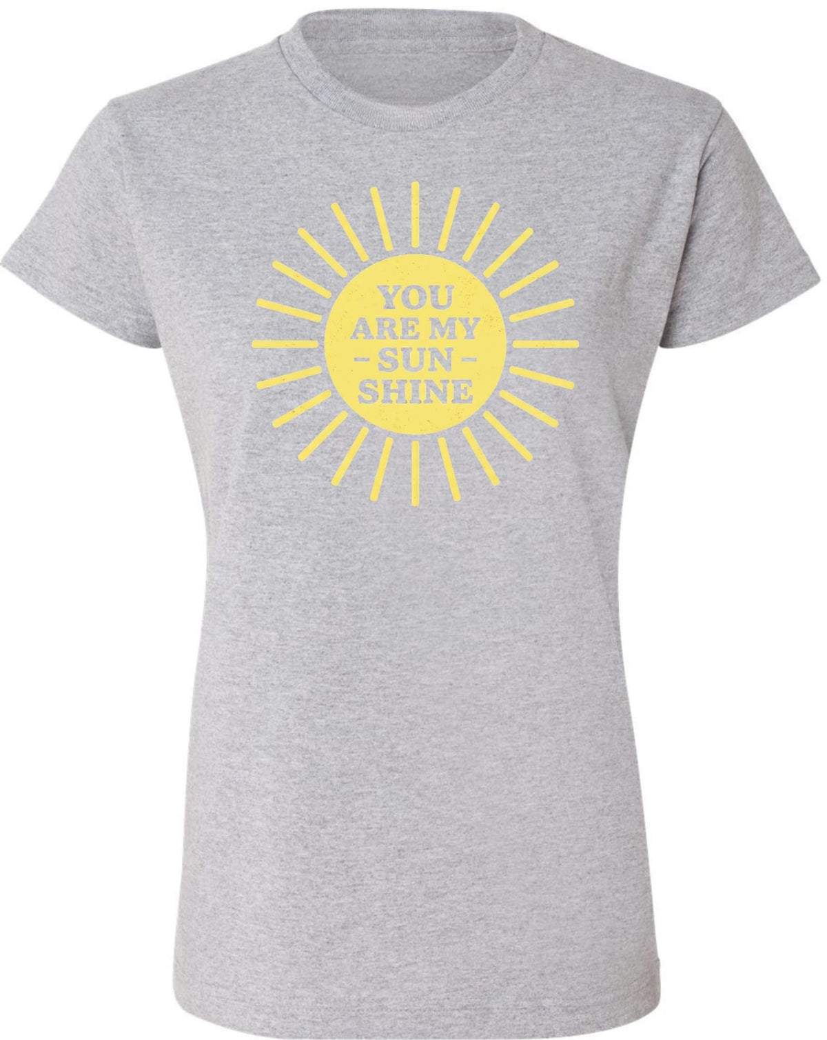 You Are My Sunshine Printed T-Shirt Sun Graphic Love Quote Women’s 100% Cotton Crewneck Tee