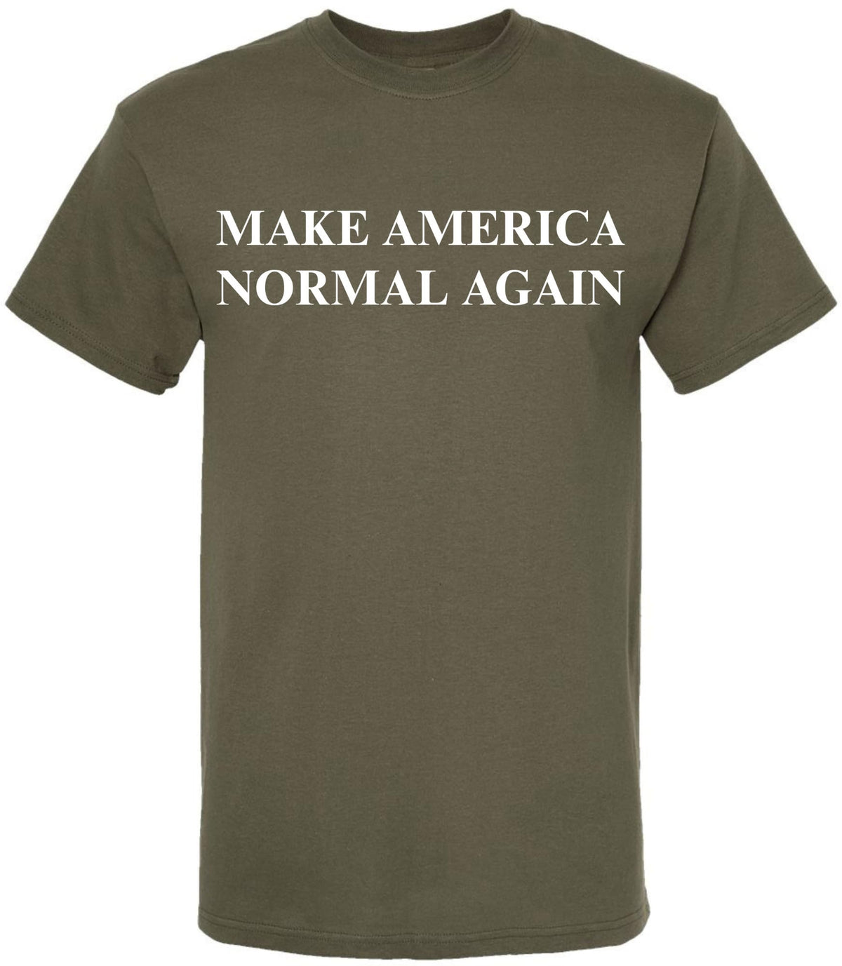 Make America Normal Again Printed T-Shirt | Funny Political Statement Short Sleeve Tee