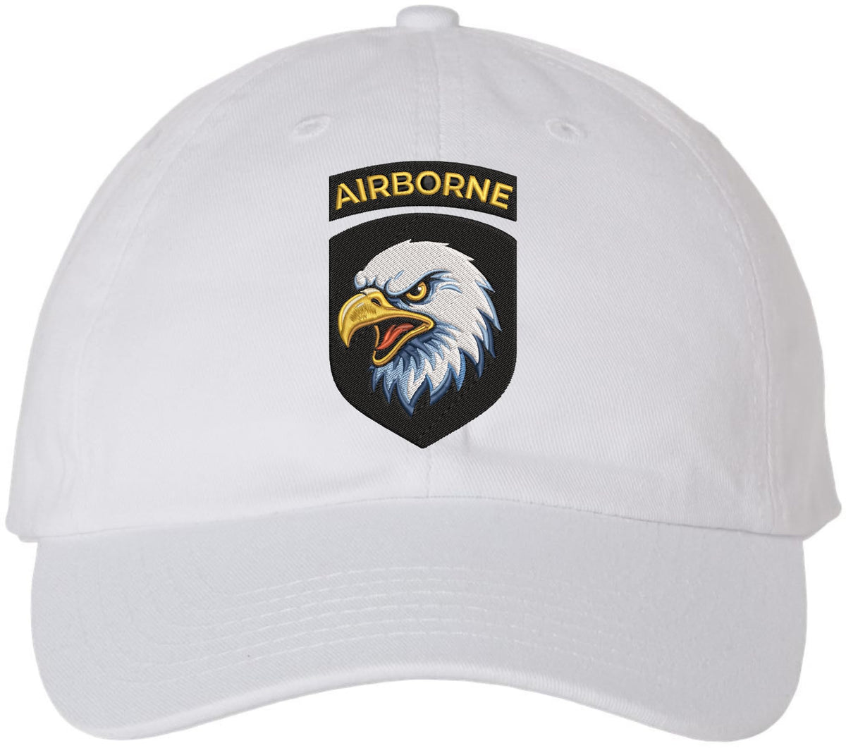 Airborne Eagle Embroidered Baseball Cap | USA Army Military Inspired Adjustable Dad Hat for Men & Women