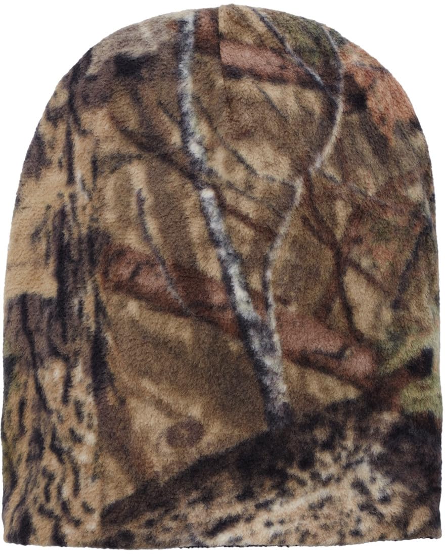 Camouflage Fleece Beanie | 100% Polyester Polar Skull Cap | Warm Watch Cap for Men & Women