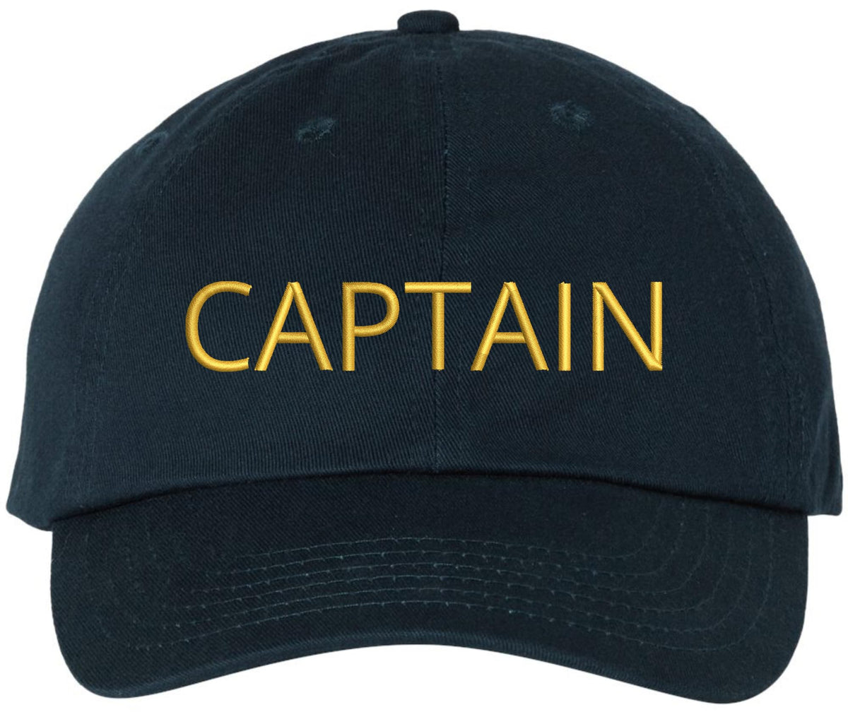 Captain Embroidered Baseball Cap | 100% Cotton Adjustable Outdoor & Casual Wear Dad Hat for Men & Women