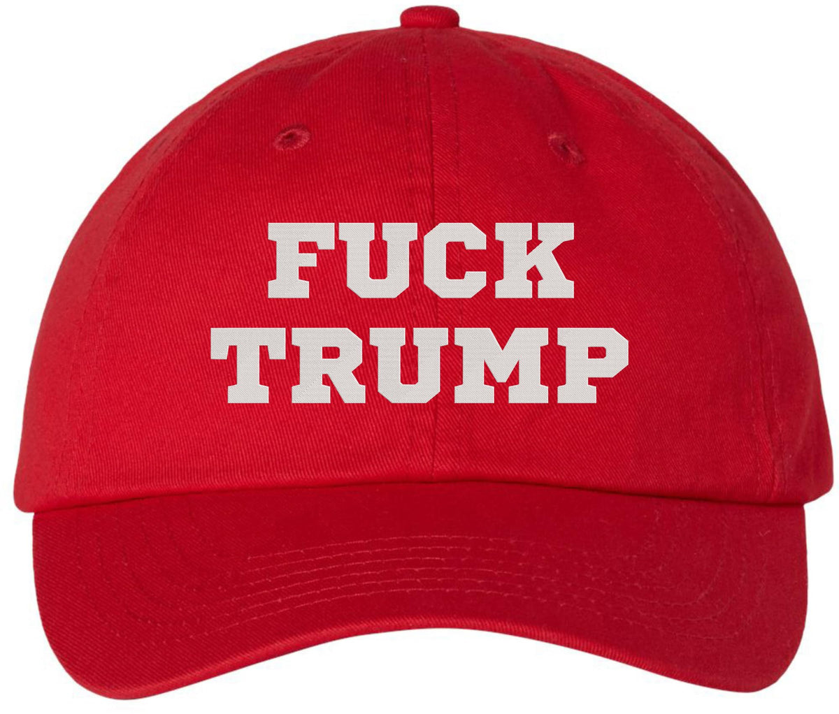 Fuck Trump Embroidered Dad Hat | Anti-Trump Adjustable Cotton Political Statement Baseball Cap