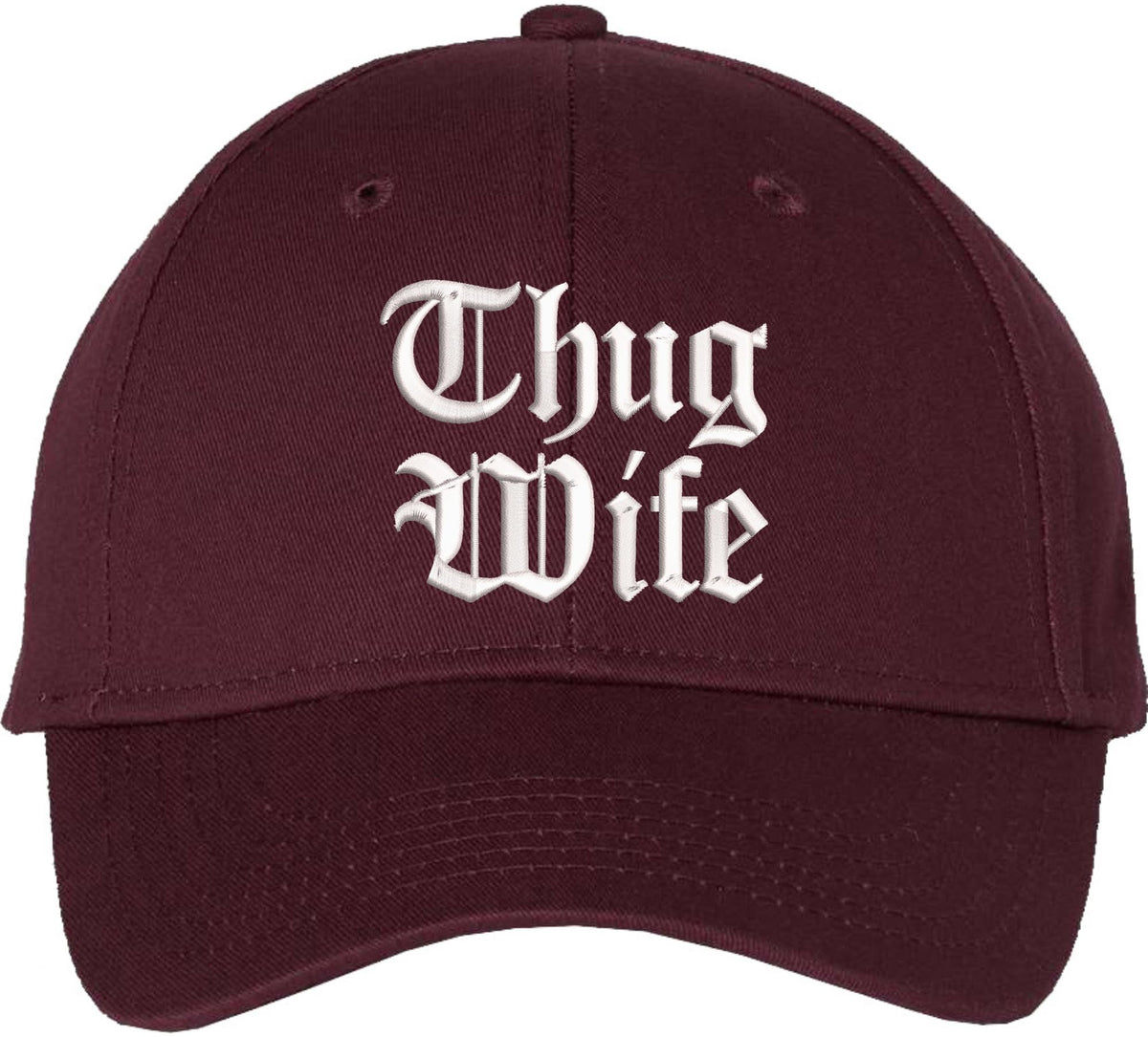 Thug Wife Embroidered Baseball Cap | Funny Thugs Gangsta Style Streetwear Adjustable Cap for Wives & Women