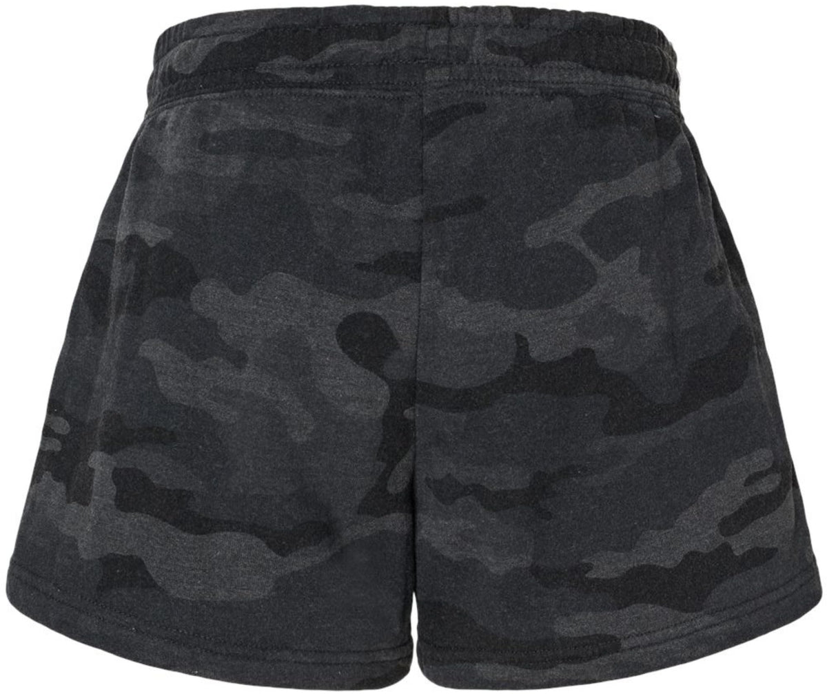 Women's Fleece Lined Sweat Shorts Lightweight Wave Wash Classic Fit with Elastic Waistband, Lounge Short