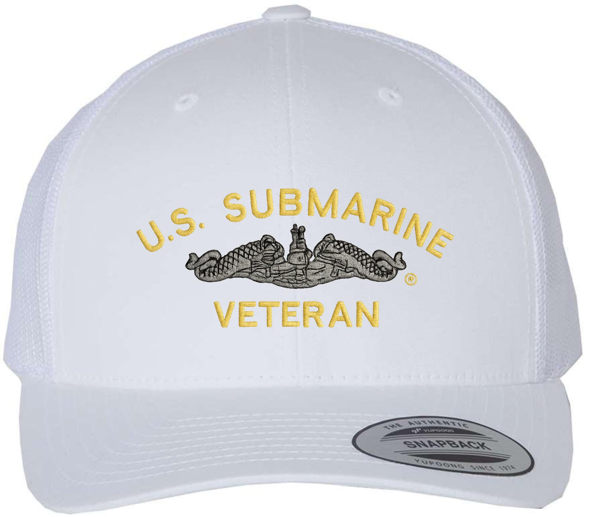 U.S. Submarine Veteran Embroidered Trucker Hat Navy Military Mesh Back Snapback Baseball Cap
