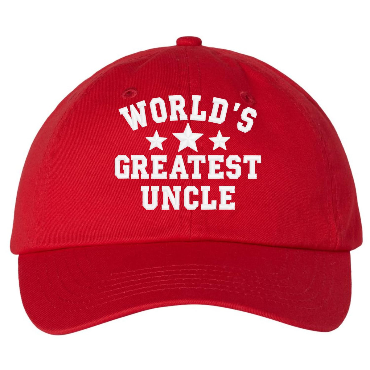 World's Greatest Uncle Low Profile Hat - Soft Cotton Embroidered Baseball Uncle Cap