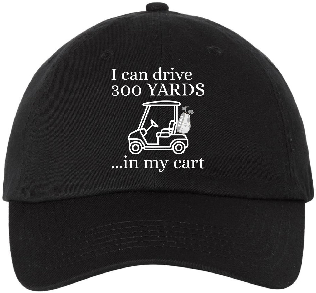 Golf Embroidered Baseball Cap | Funny Sports 100% Cotton Adjustable Dad Hat for Men & Women