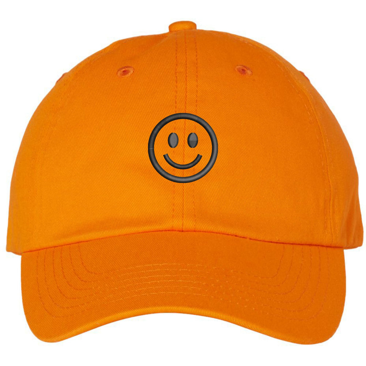 SMILEY FACE Adjustable Dad Cap Unstructured Face Trendy Unisex Preppy Hat