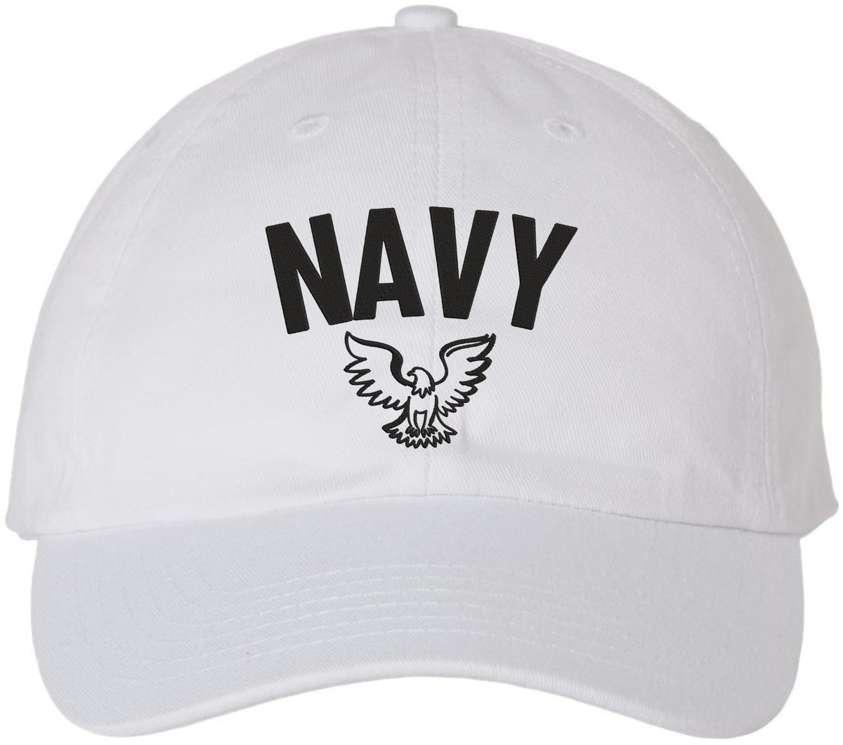 Navy Embroidered Baseball Cap Eagle Emblem Military Patriotic Adjustable Dad Hat