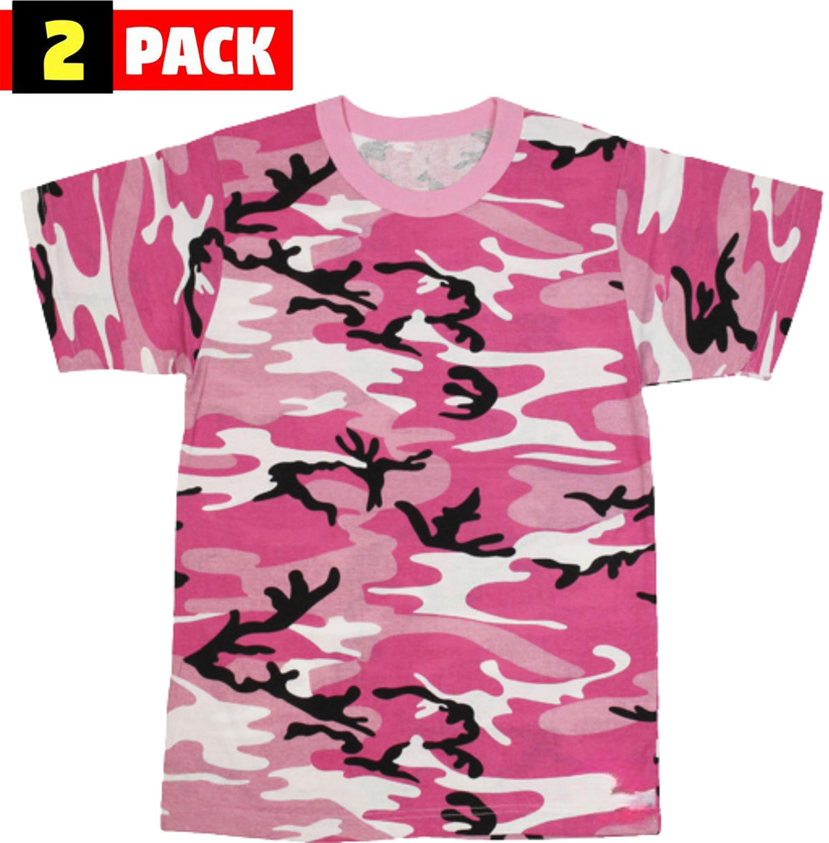 Kids Camouflage T-Shirts, 2 Pack - Youth Tactical Military Camo Tee, Soft & Comfortable Army Tees for Boys & Girls