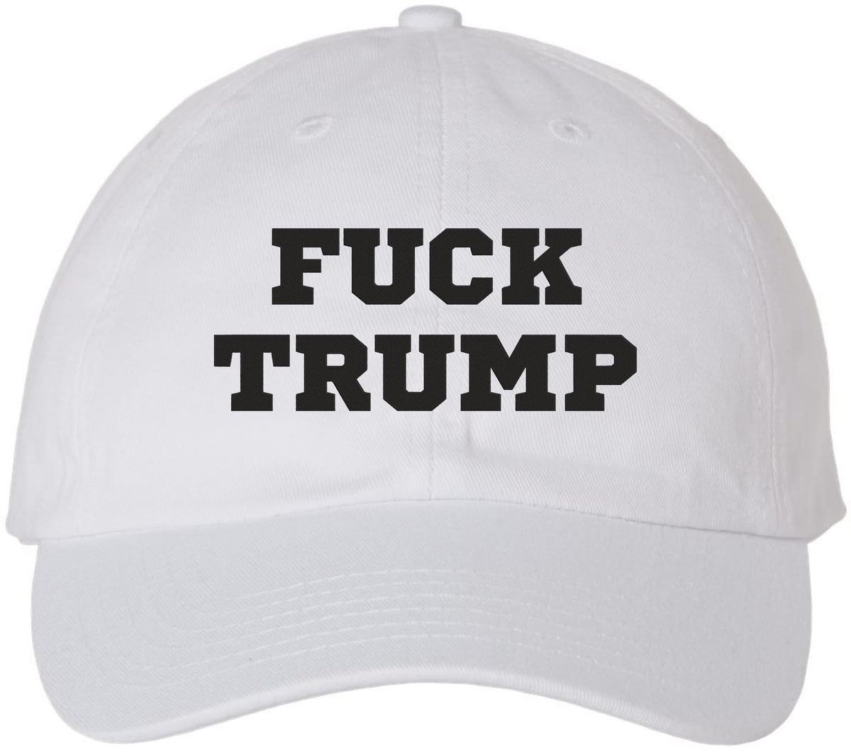 Fuck Trump Embroidered Dad Hat | Anti-Trump Adjustable Cotton Political Statement Baseball Cap