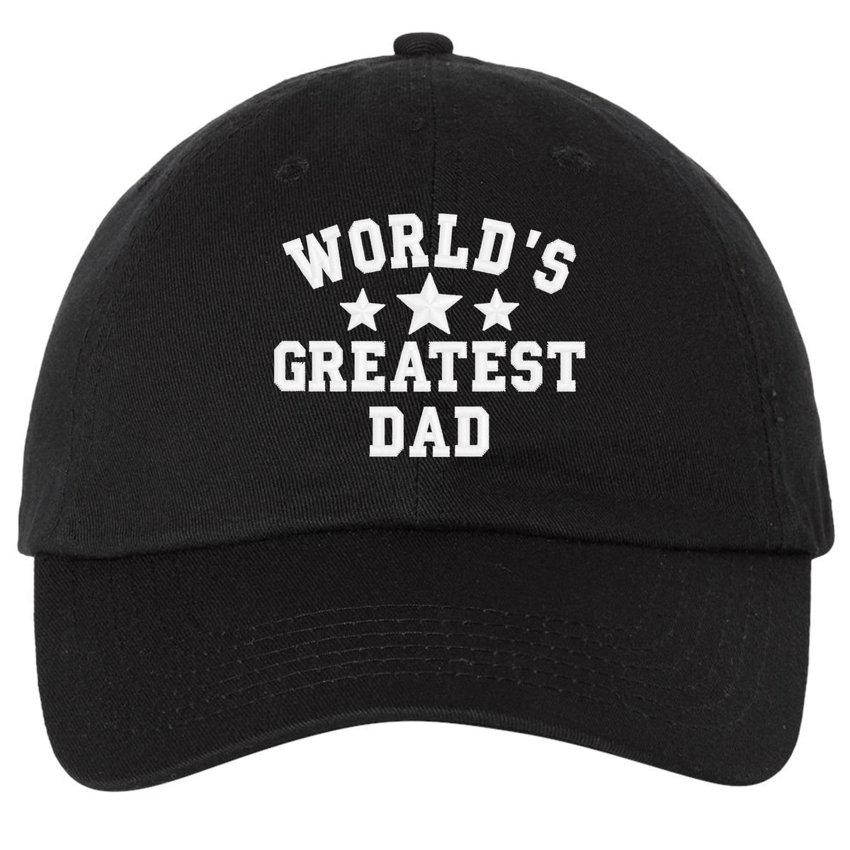 WORLD'S GREATEST DAD Embroidered Dad Hat | Low Profile Soft Cotton Baseball Dad Hats for Men