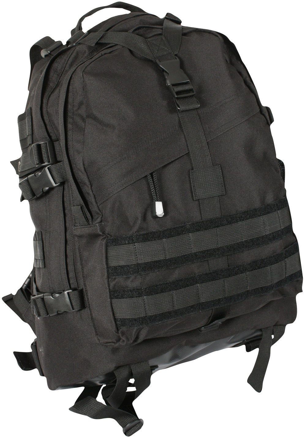 Black - MOLLE Tactical Large Transport Pack - Rugged Army Backpack