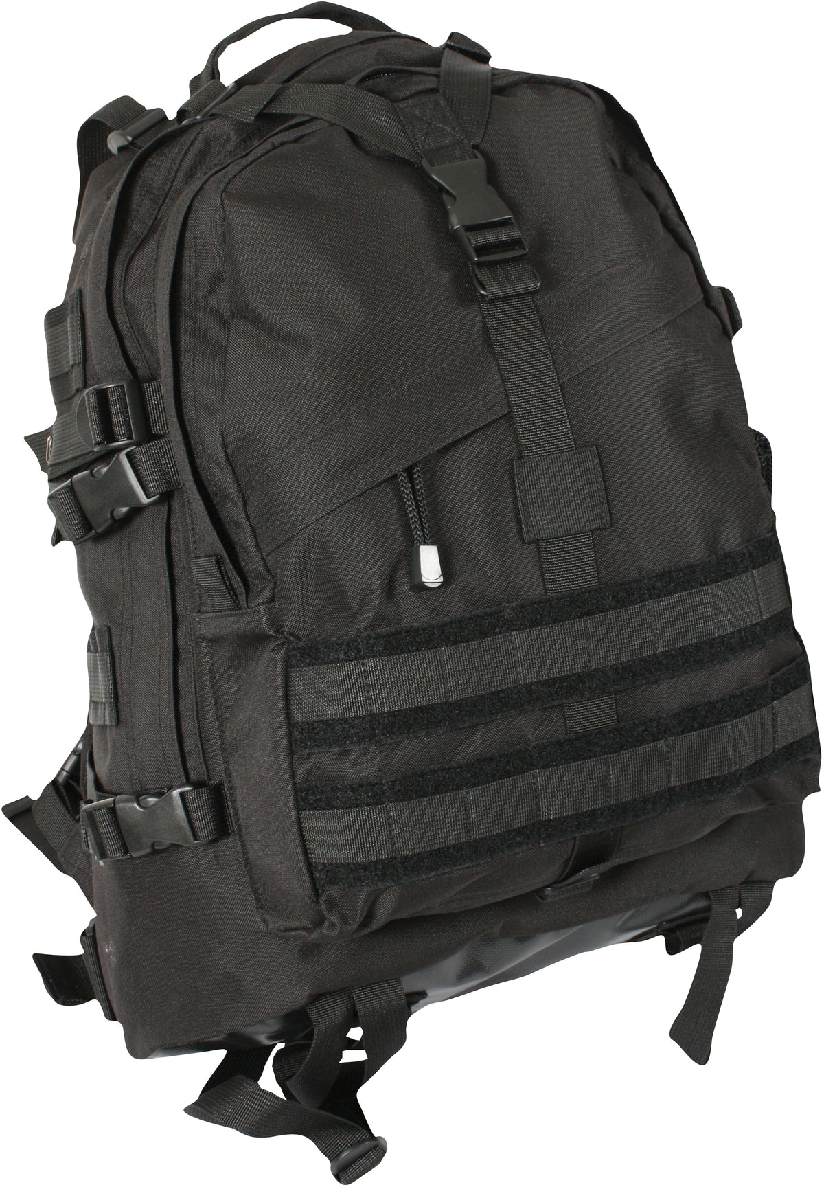 Black - MOLLE Tactical Large Transport Pack - Rugged Army Backpack