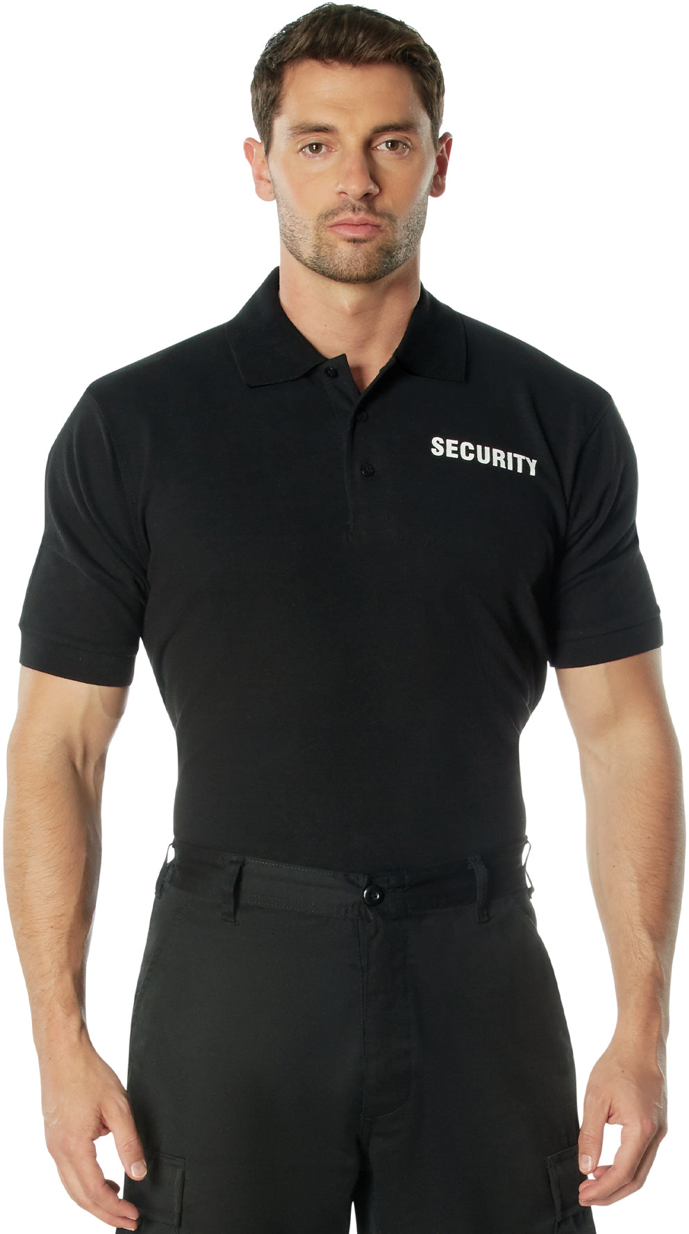 Black - Two Sided Law Enforcement SECURITY Golf Shirt