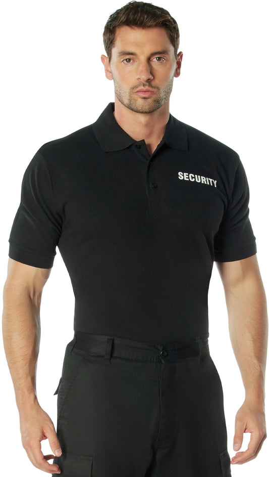 Black - Two Sided Law Enforcement SECURITY Golf Shirt