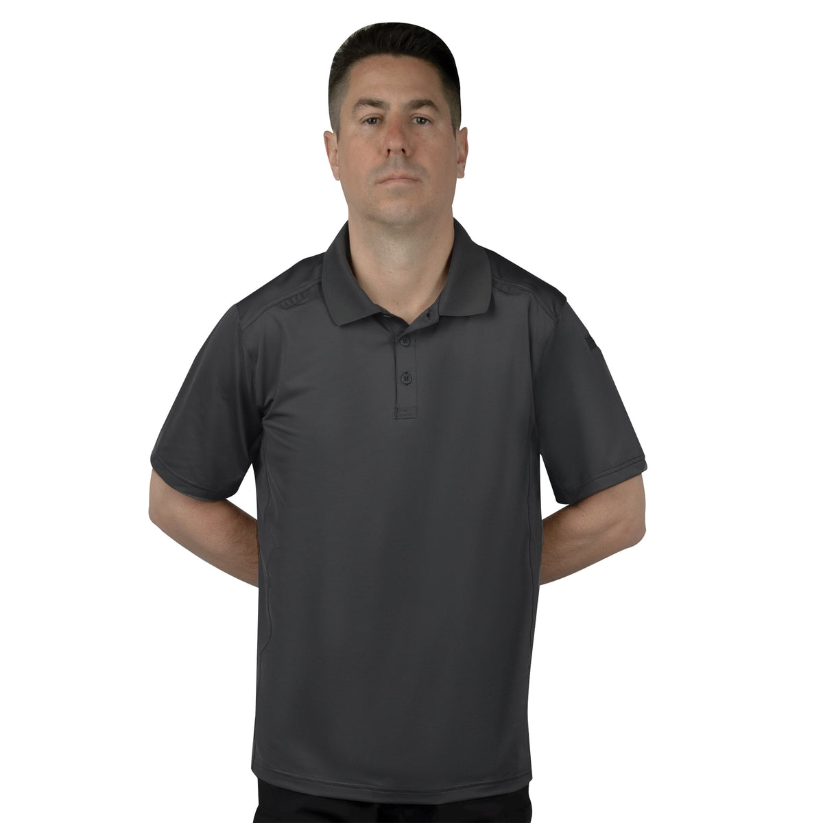 Mens Tactical Polo Shirt Short Sleeve Stretch Quick Dry Performance Uniform