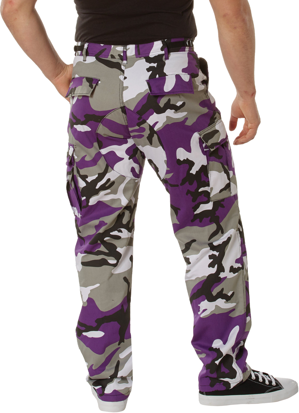 Ultra Violet Camouflage - Tactical BDU Pants Cargo Fatigues - Poly/Cotton Twill - Button Fly