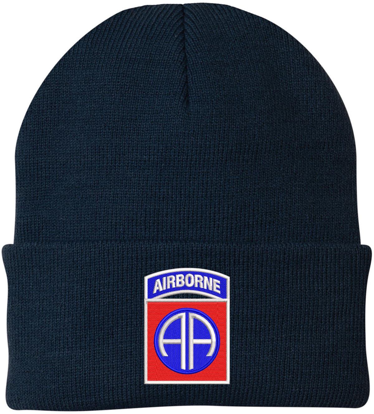 82nd Airborne Division US Army Embroidered Beanie Hat | USA Military Army 100% Acrylic Knitted Skull Cap