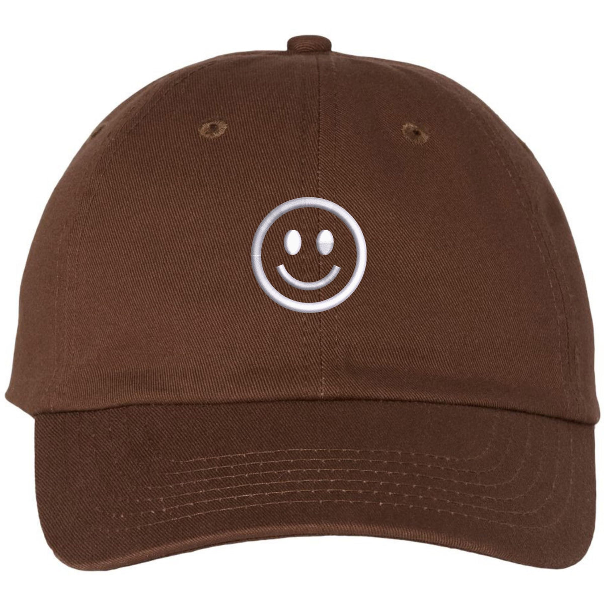 SMILEY FACE Adjustable Dad Cap Unstructured Face Trendy Unisex Preppy Hat
