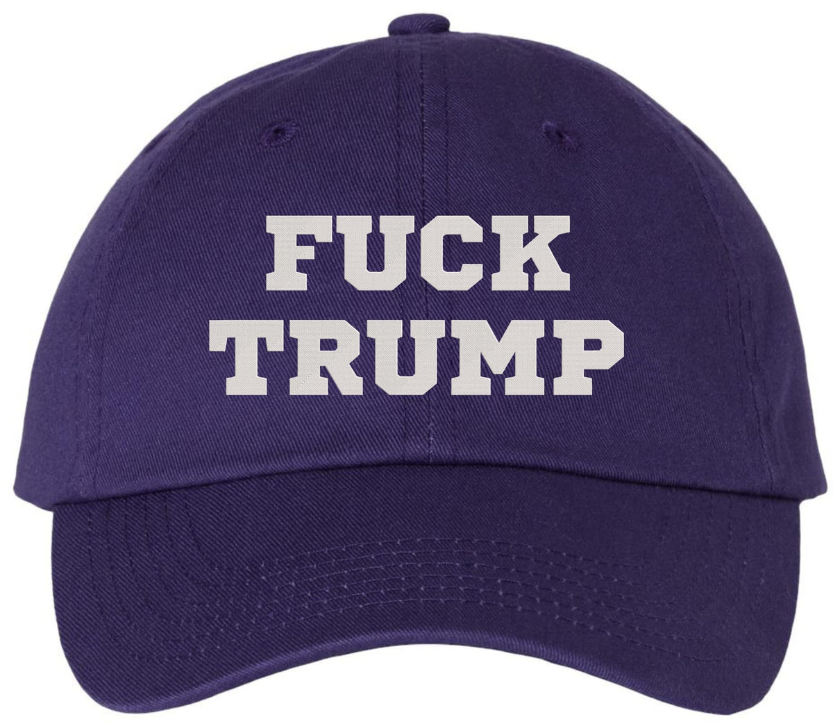 Fuck Trump Embroidered Dad Hat | Anti-Trump Adjustable Cotton Political Statement Baseball Cap