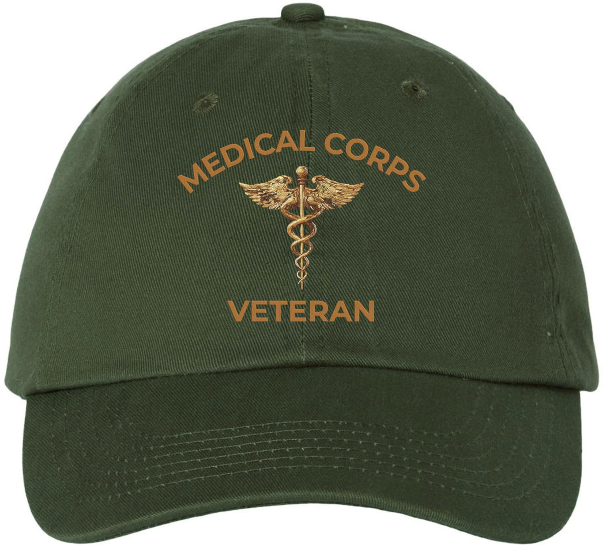 Medical Corps Veteran Embroidered Baseball Cap | USA Army Military Medical Caduceus Adjustable 100% Cotton Hat