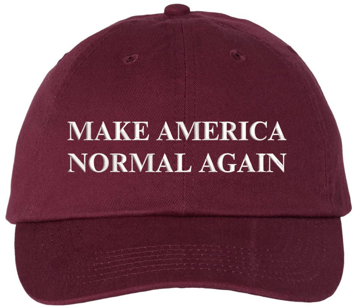 Make America Normal Again Embroidered Dad Hat | Funny Political Baseball Cap | Unisex Cotton Adjustable