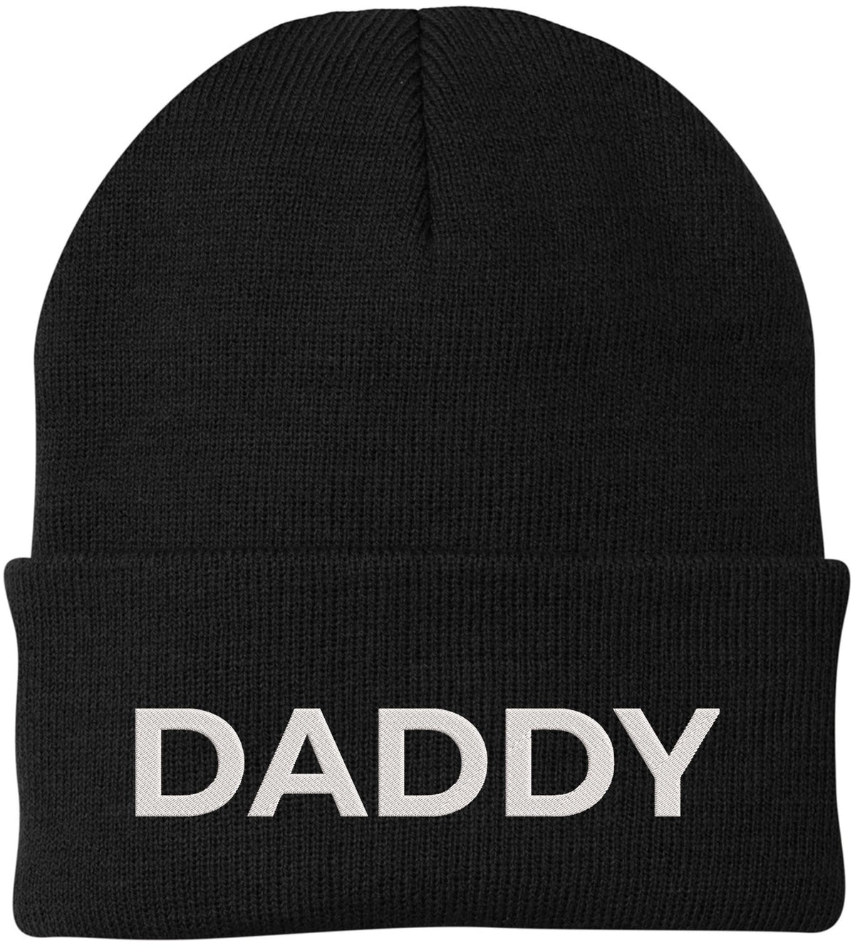 Daddy Embroidered Beanie | Bold Acrylic Knit Winter Hat | Casual Father's Day Skull Cap for Dad