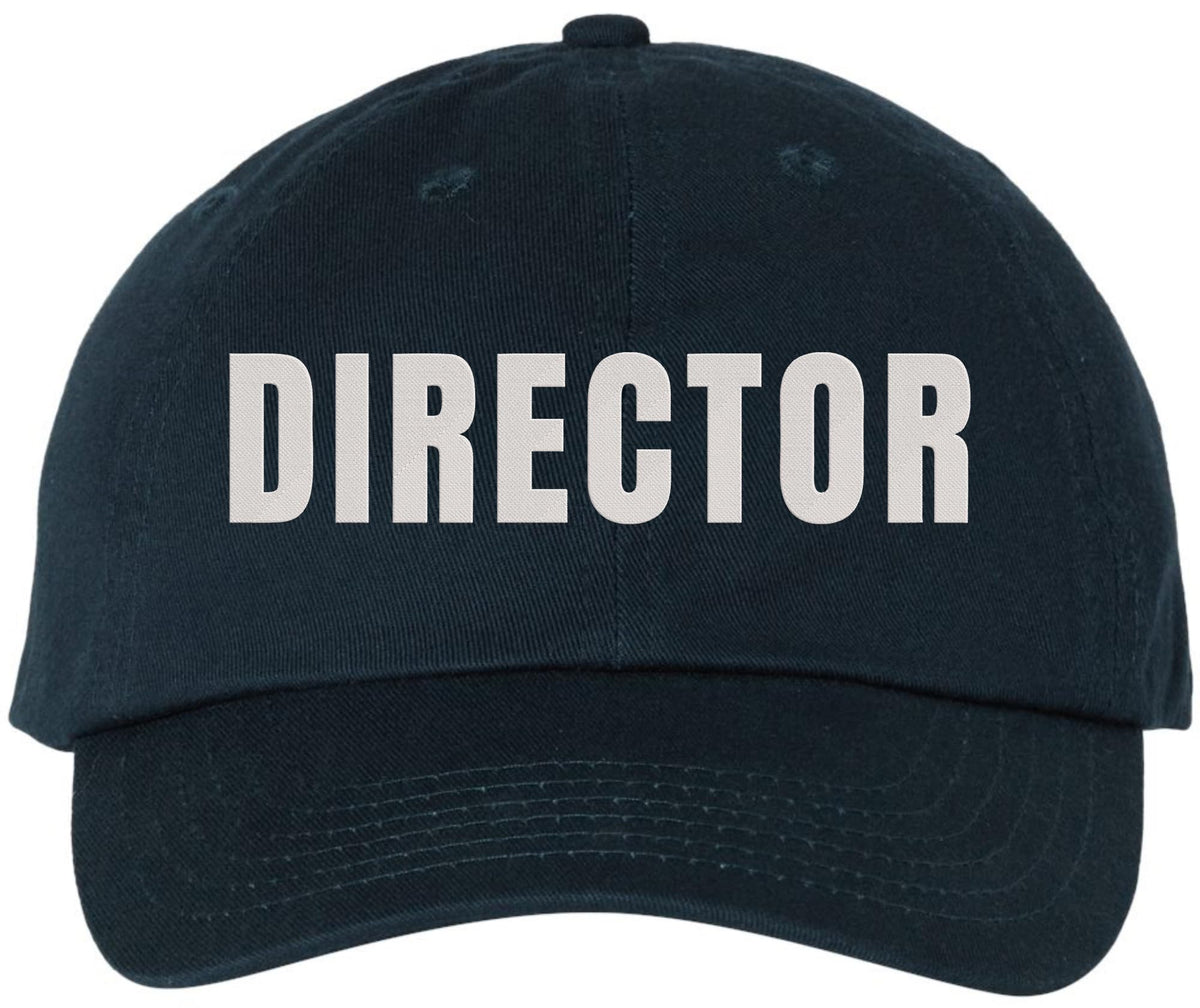 Director Embroidered Baseball Cap | Adjustable 100% Cotton Unisex Dad Hat | Casual Military Style Hat