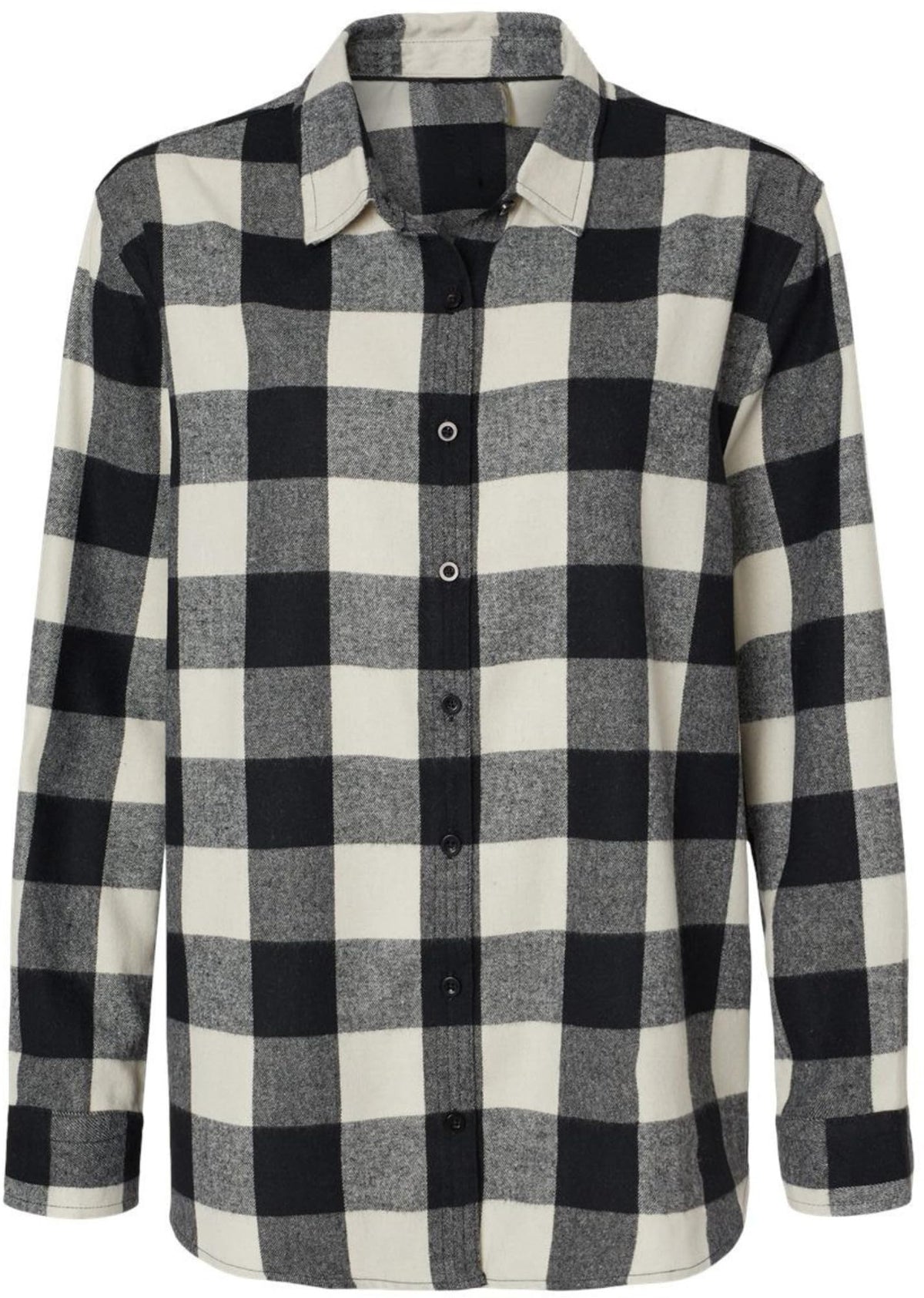 Women’s Boyfriend Oversized Flannel Shirt, Ultra Soft Modern Fit Bufflao Plaid Button Up Top