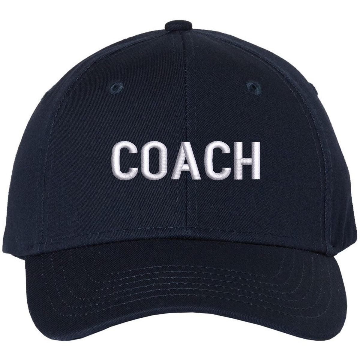 COACH Baseball Hat | Embroidered Coaches Uniform Head or Assistant Coach Sports Team Cap for Men & Women