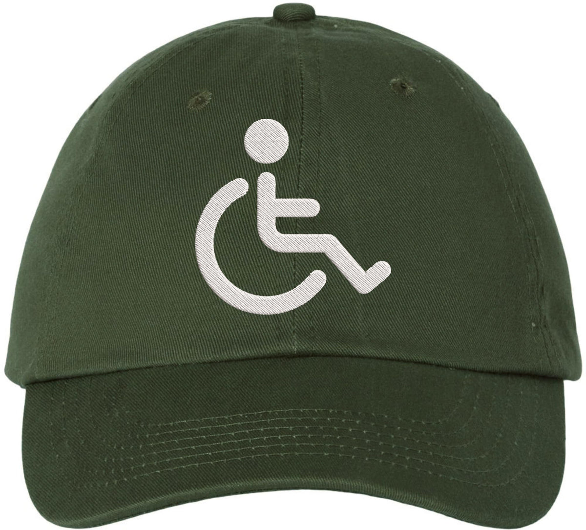 Handicapped Embroidered Dad Hat | Wheelchair Accessibility Disabled Handicap Awareness Baseball Cap for Adults