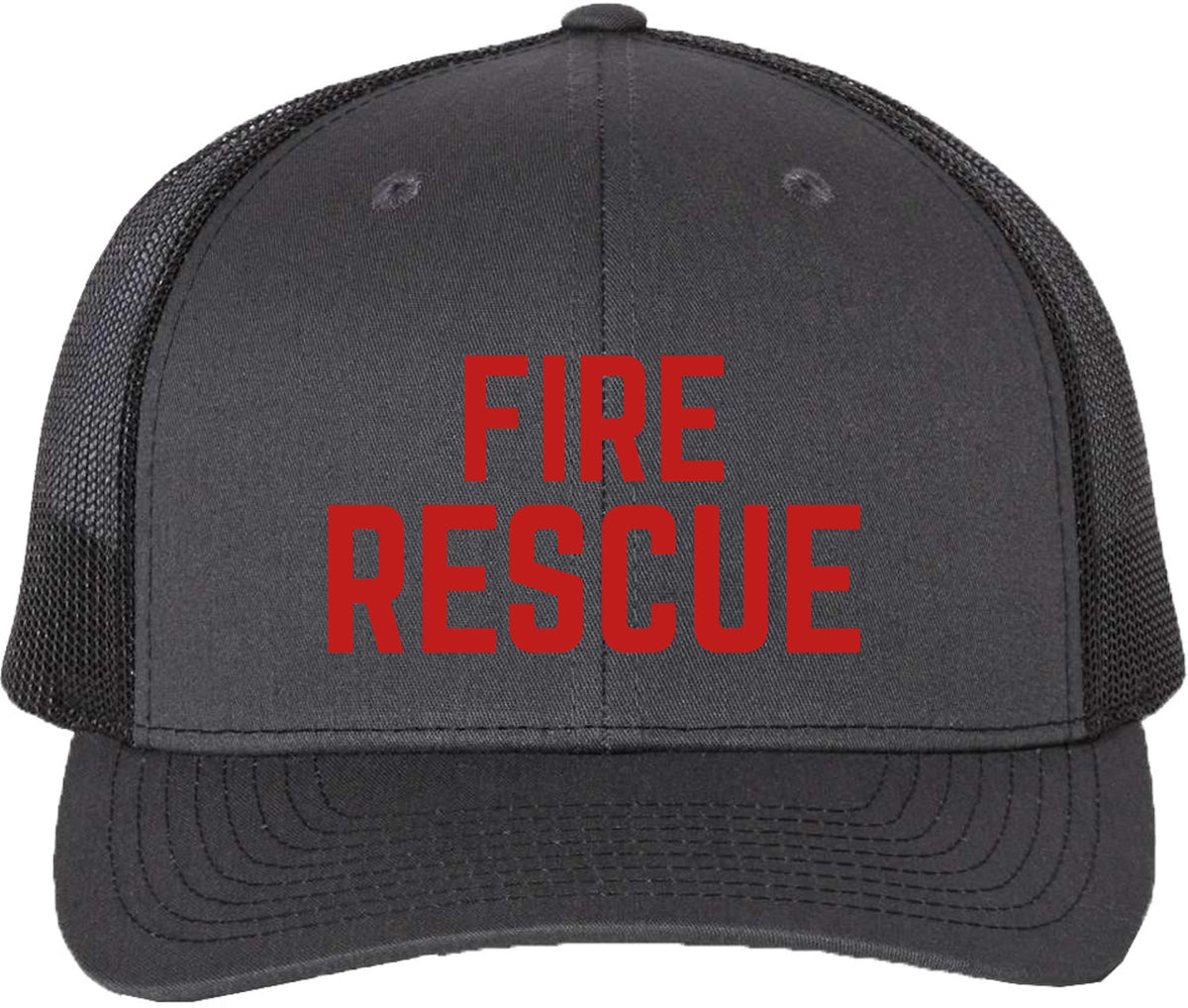 Fire Rescue Embroidered Trucker Hat Firefighter First Responder Mesh Back Snapback Baseball Cap