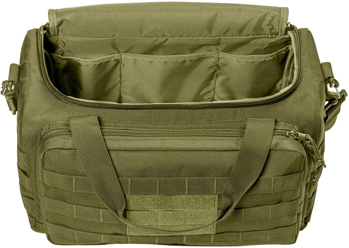 Tactical Gear MOLLE Carry Bag, Durable 600D Polyester, Patch-Ready & Padded Strap, Medium Size