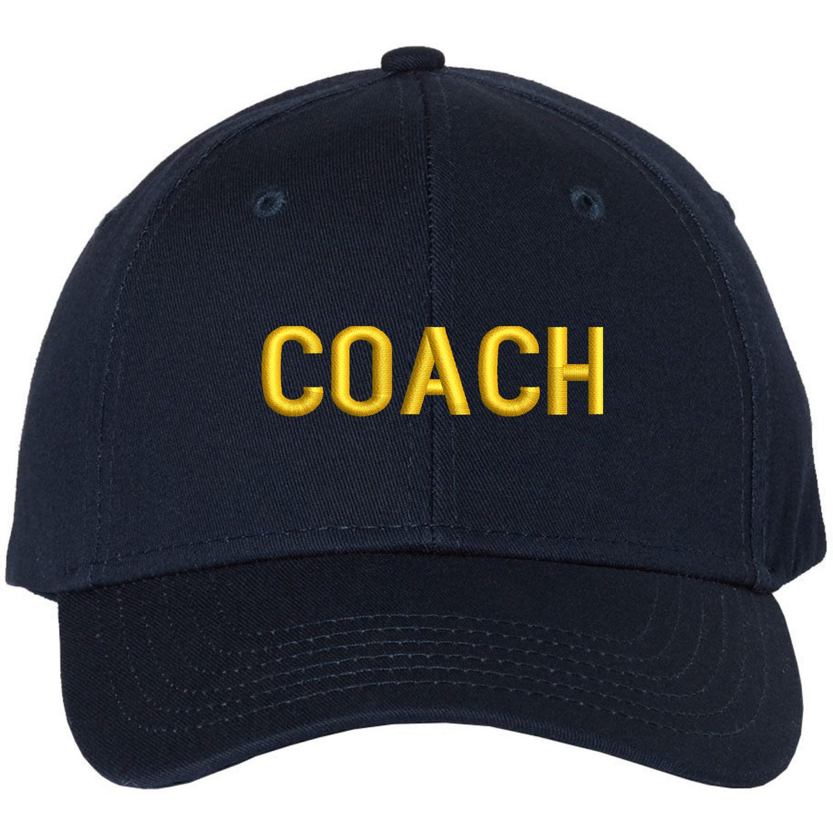 COACH Baseball Hat | Embroidered Coaches Uniform Head or Assistant Coach Sports Team Cap for Men & Women