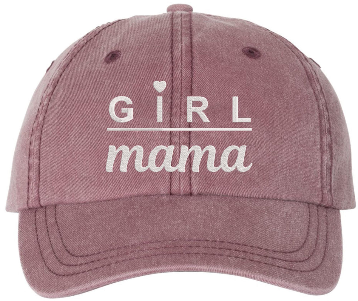 Girl mama Embroidered Baseball Cap Heart Detail Motherhood Daughter Pride Adjustable Dad Hat