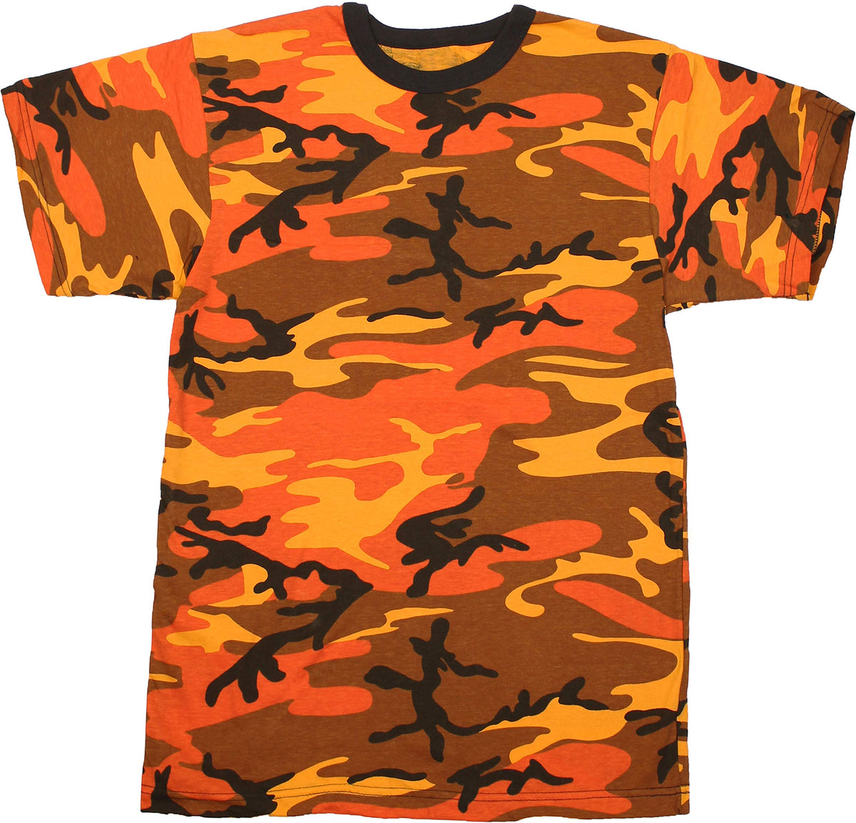 Tactical Camouflage T-Shirt Army Fashion Color Camo Military Crewneck Short Sleeve Top Tee Shirt